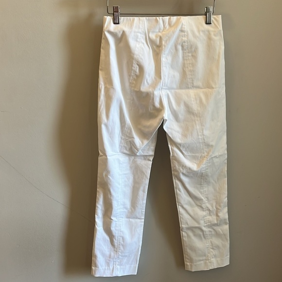 Elliott Lauren Ankle Pants White Control Stretch Size 4 Elastic Waistband - Picture 5 of 8